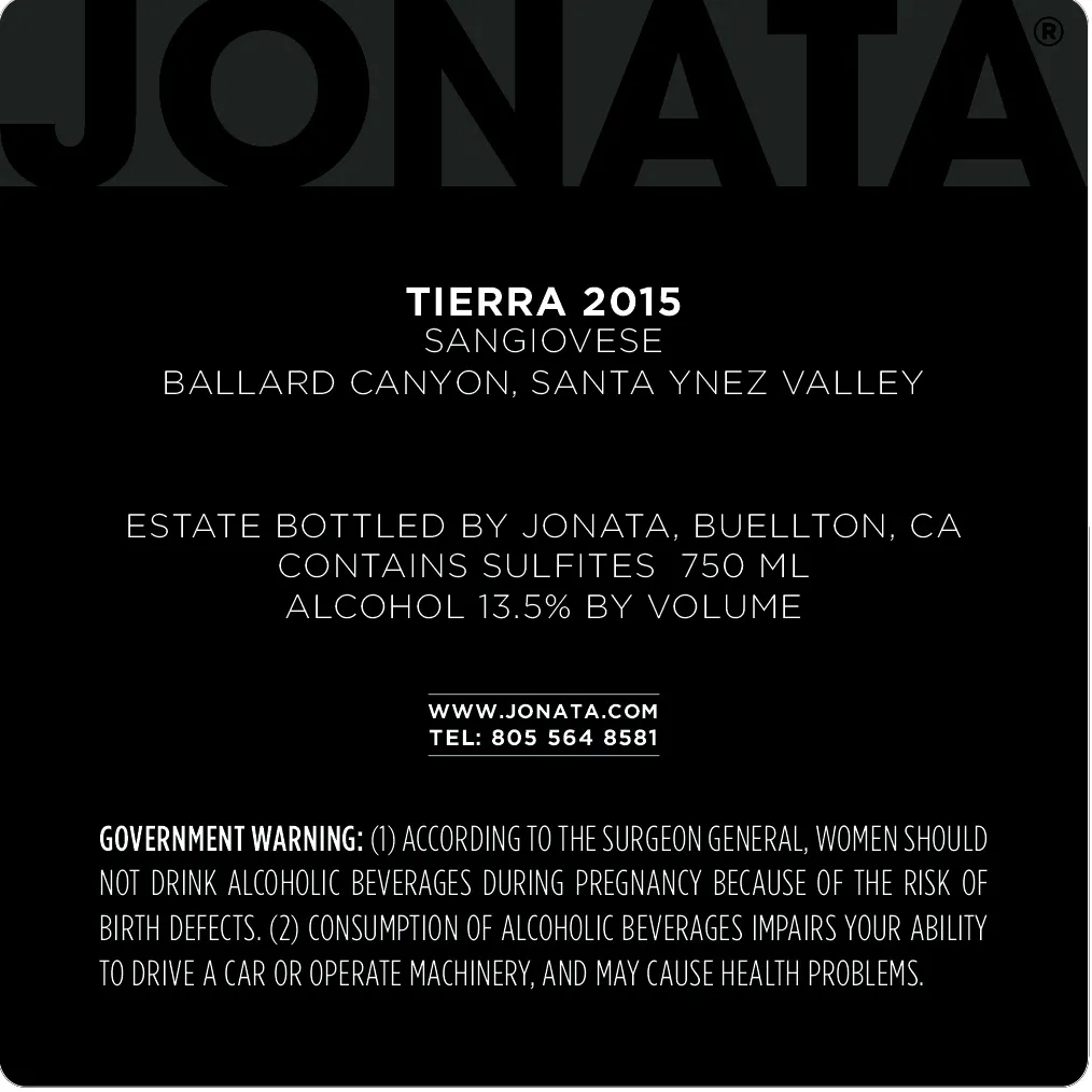 2015 Tierra Back