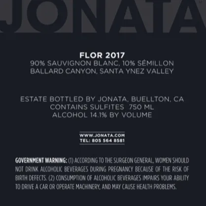 2017 Flor Back Label