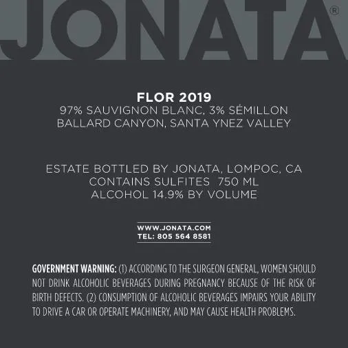 2019 Flor Back Label
