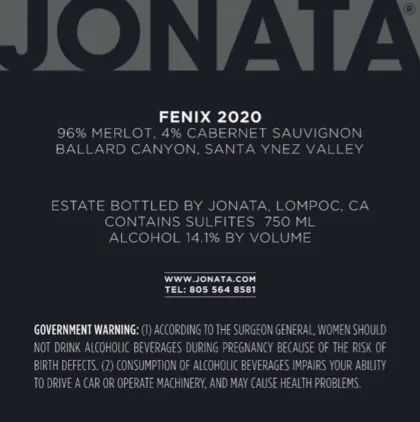2020 Fenix Back Label