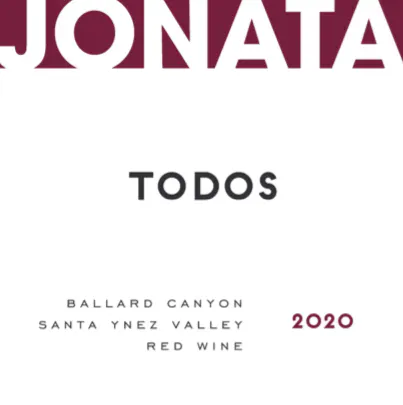 2020 Todos Front Label