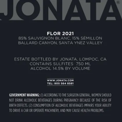2021 Flor Back Label