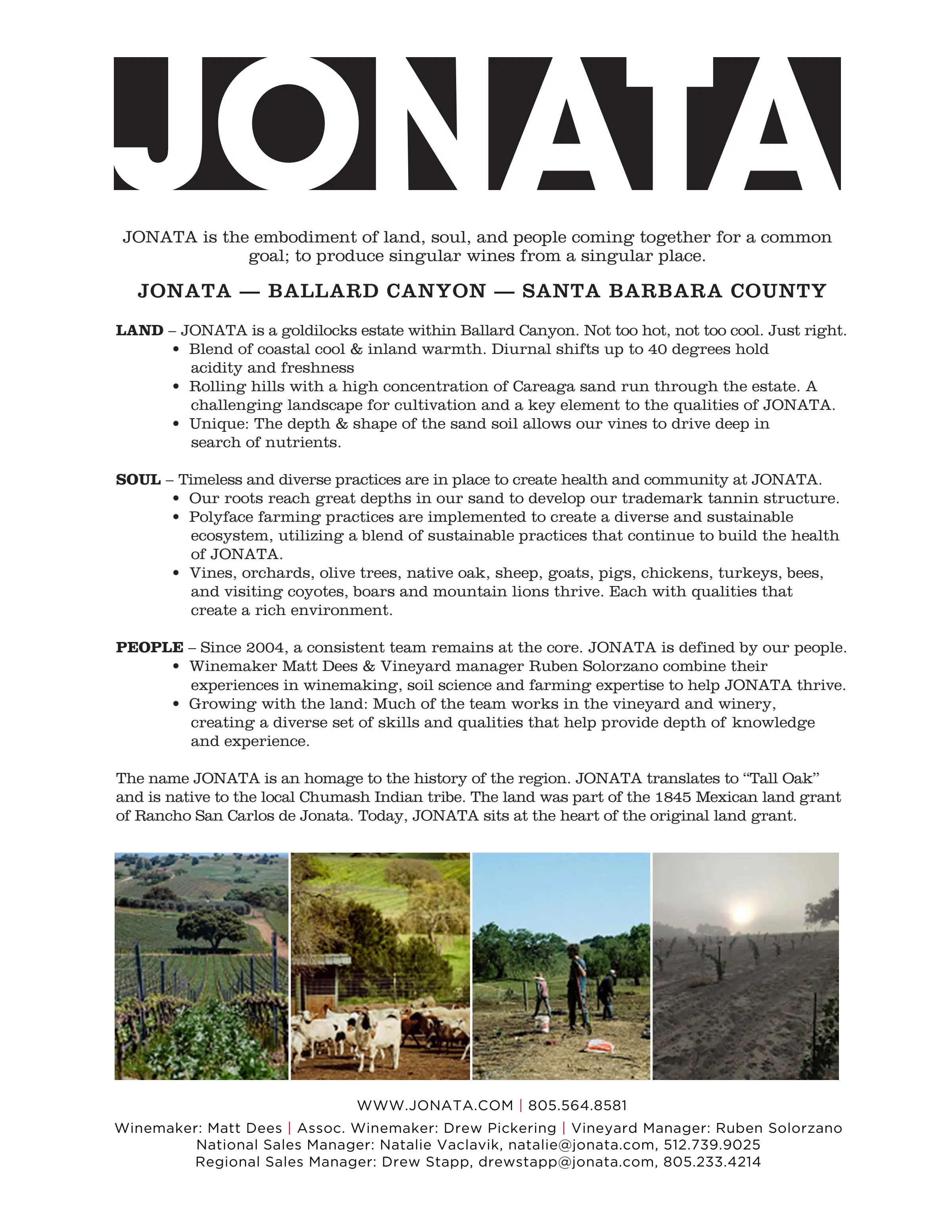 Jonata Ballard Canyon Brand Sheet
